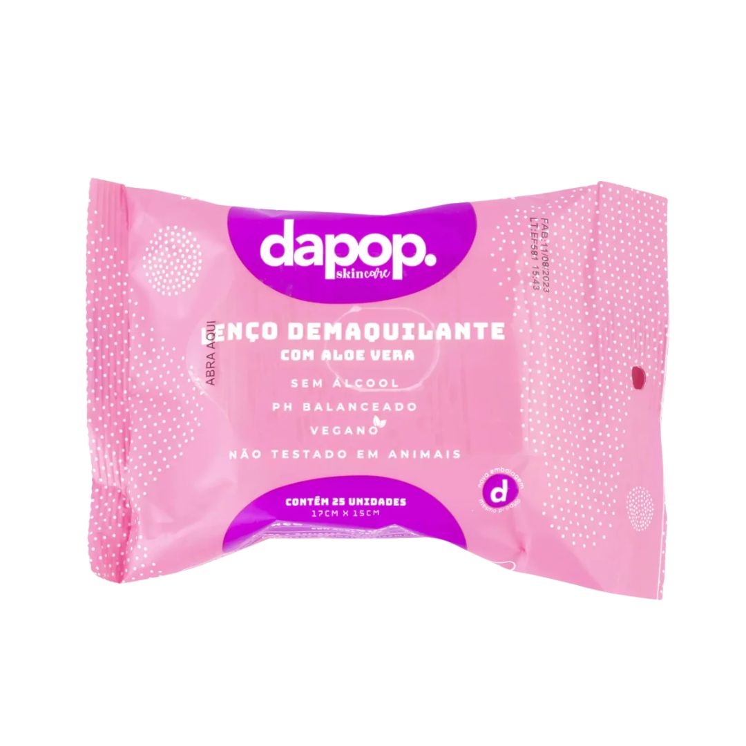 LENÇO DEMAQUILANTE ALOE VERA - DAPOP