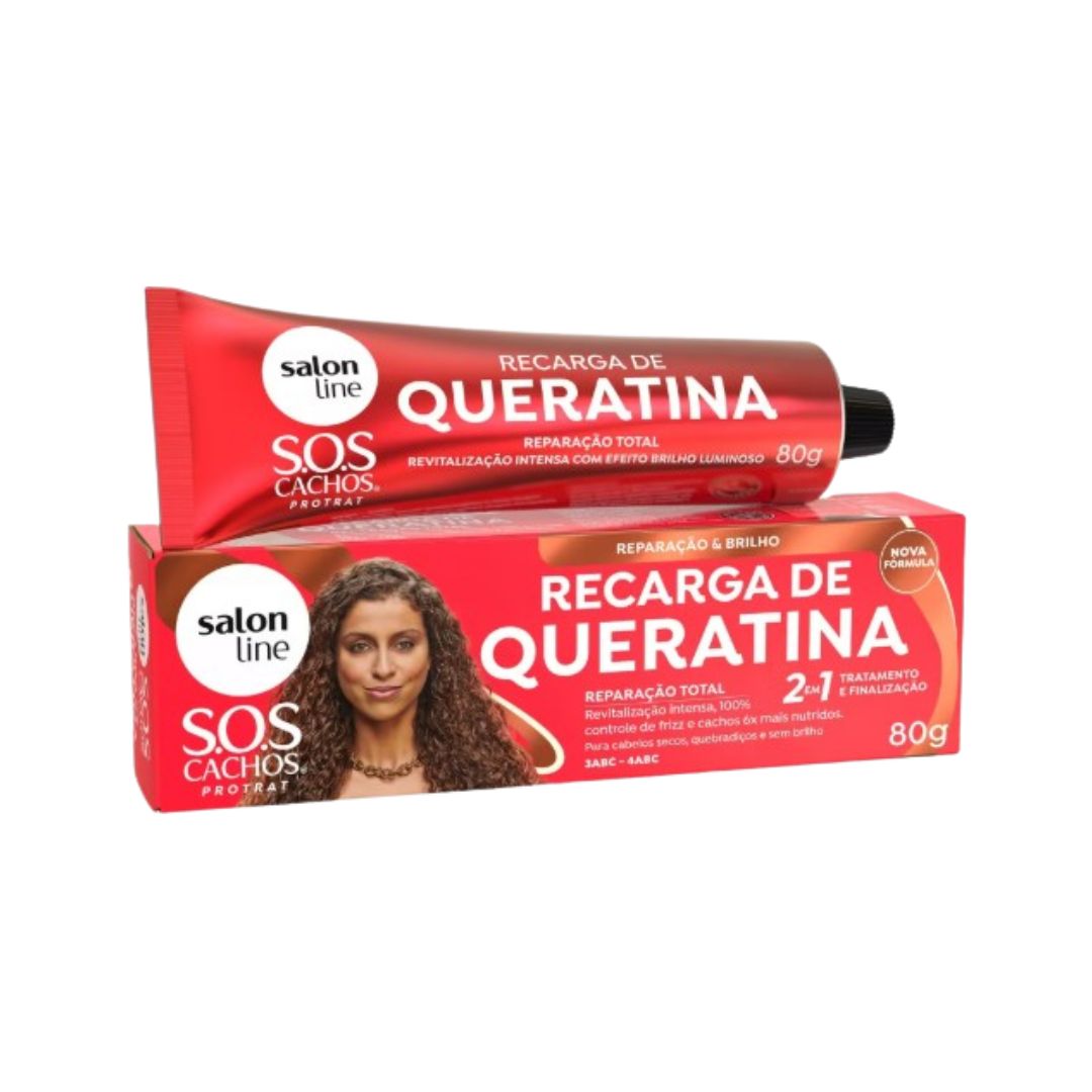 SOS CACHOS REPARAÇÃO & BRILHO RECARGA DE QUERATINA - SALON LINE