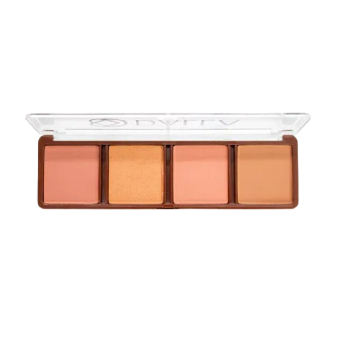 PALETA DE BLUSH, ILUMINADOR E CONTORNO ELEGANCE - DALLA