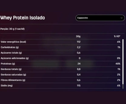 WHEY PROTEIN ISOLADO CAPPUCCINO SACHÊ - DUX