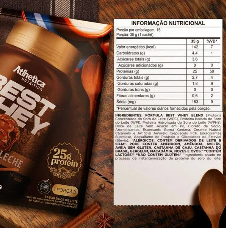 BEST WHEY PROTEIN DULCE DE LECHE SACHÊ - ATLHETICA NUTRITION