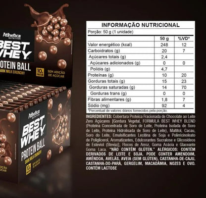 BEST WHEY PROTEIN BALL CHOCOLATE PRETO UNID.- ATLHETICA NUTRITION