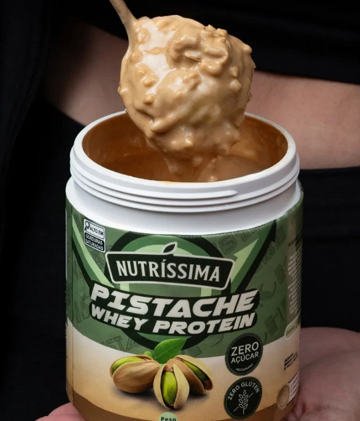 PASTA DE AMENDOIM PISTACHE WHEY PROTEIN - NUTRÍSSIMA