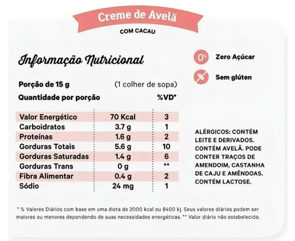 CREME DE AVELLAN COM CACAU - NUTRISSIMA