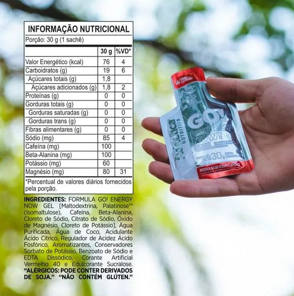 GO! ENERGIA NOW! GEL MORANGO COM LIMÃO UNID. - ATLHETICA NUTRITION