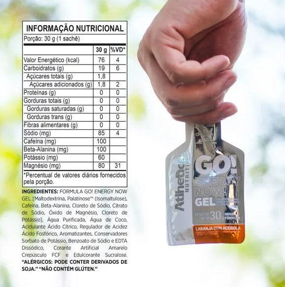 GO! ENERGIA NOW! GEL LARANJA COM ACEROLA UNID. - ATLHETICA NUTRITION