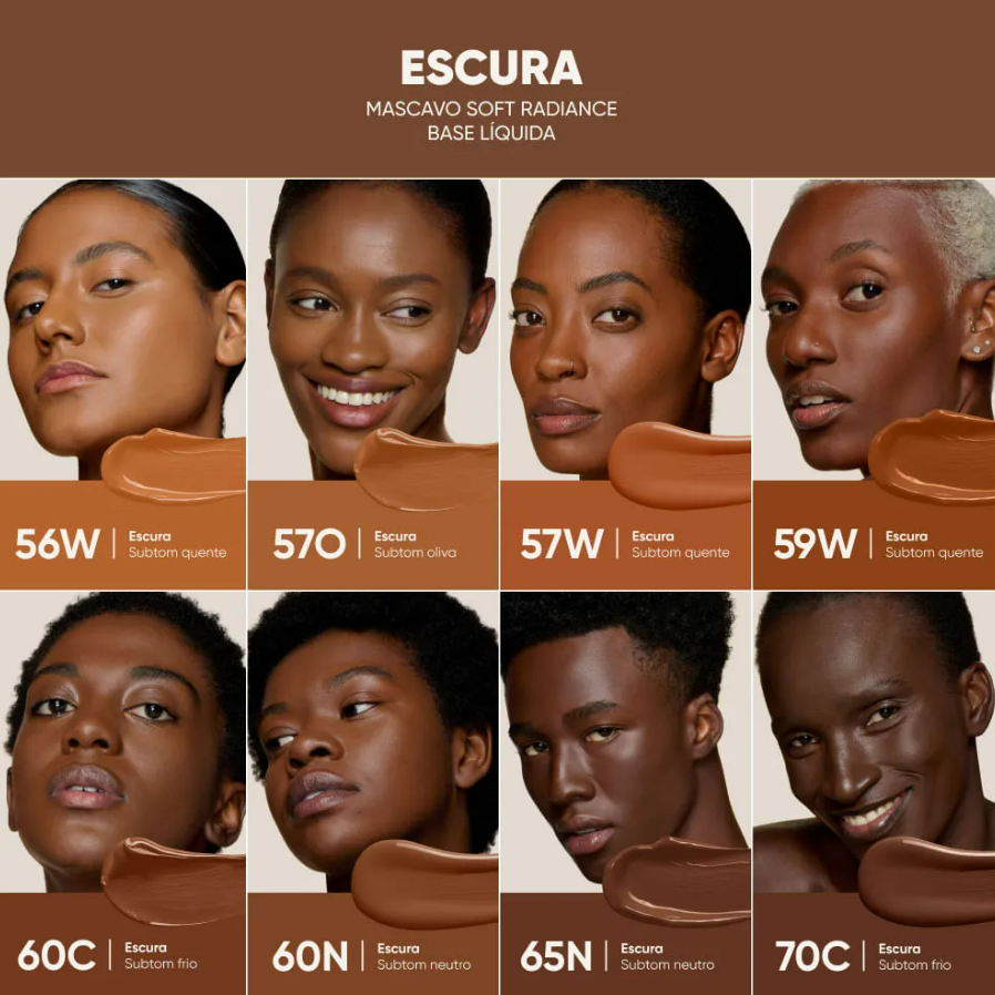 BASE LIQUIDA SOFT RADIANCE - MASCAVO