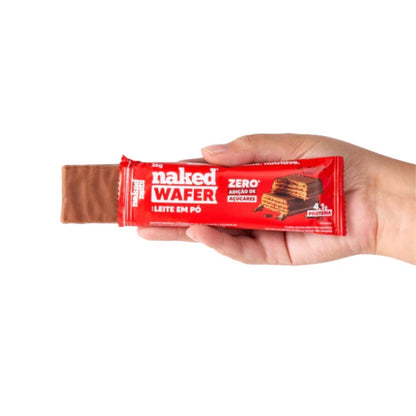 BARRA PROTEÍNA CHOCOLATE COM LEITE EM PÓ UNID. - NAKED WAFER