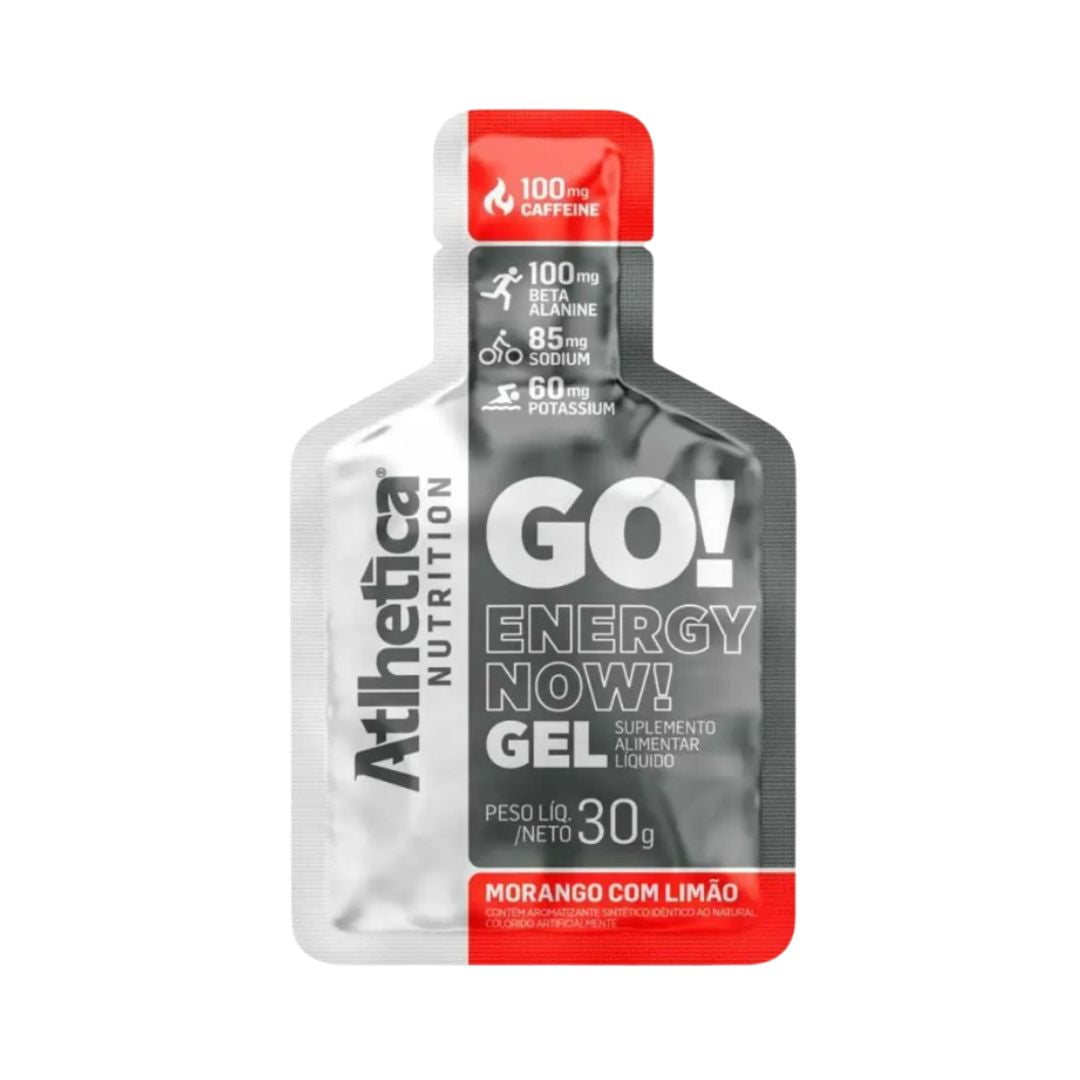 GO! ENERGIA NOW! GEL MORANGO COM LIMÃO UNID. - ATLHETICA NUTRITION