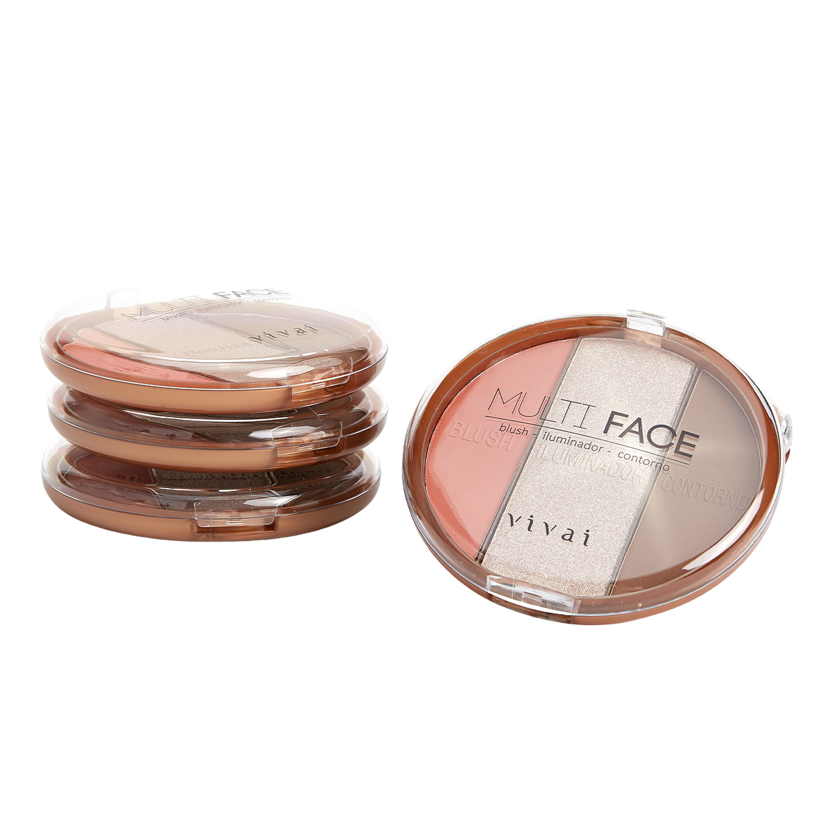 PALETA 3 EM 1 (CONTORNO, BLUSH E ILUMINADOR) - VIVAI