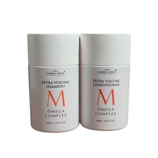 KIT MINI ÔMEGA COMPLEX SHAMPOO + CONDICIONADOR 60ML - MAISON VISAGE