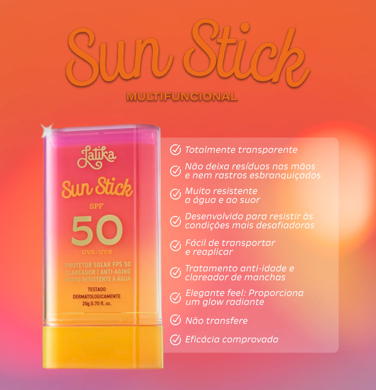 SUN STICK PROTETOR SOLAR - LATIKA