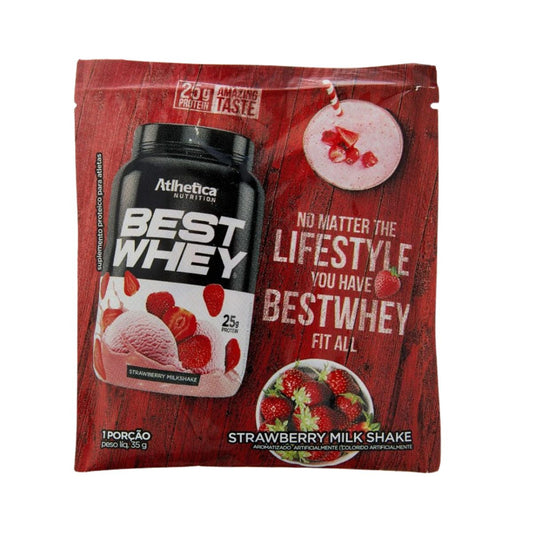 BEST WHEY STRAWBERRY MILKSHAKE SACHÊ - ATLHETICA NUTRITION