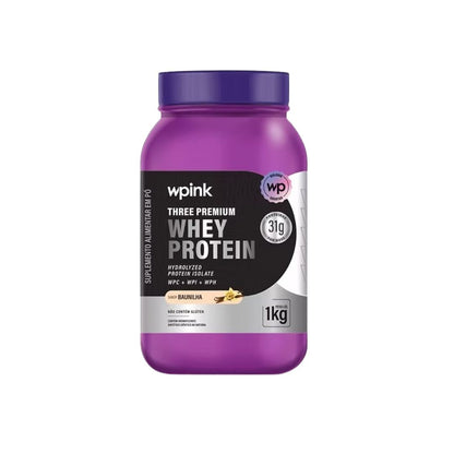 THREE PREMIUM WHEY PROTEIN BAUNILHA - WPINK SUPLEMENTOS