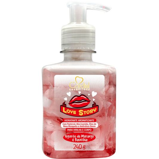 GEL AROMATIZANTE PARA VIRILHA: IOGURTE DE MORANGO E BAUNILHA - CORDIAL COSMÉTICOS