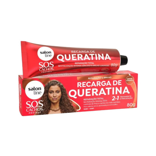SOS CACHOS REPARAÇÃO & BRILHO RECARGA DE QUERATINA - SALON LINE