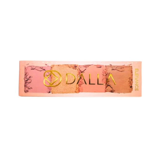 PALETA DE BLUSH, ILUMINADOR E CONTORNO ELEGANCE - DALLA