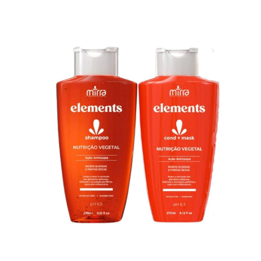KIT SHAMPOO + COND/MASK NUTRIÇÃO VEGETAL ELEMENTS - MIRRA COSMÉTICOS
